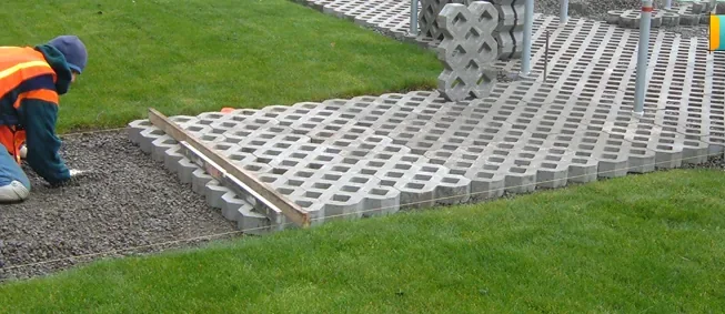 Grass paver installation